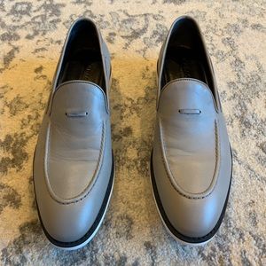 Kabaccha Loafers - Gray Leather with white soles